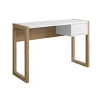 Bureau à tiroir bicolore – Noyer foncé/Noir ou Chêne anglais/Blanc – 1 personne