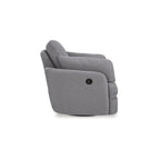 Fauteuil inclinable, pivotant et coulissant en polyester gris, 1 place
