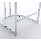 Tabouret de bar haut à dossier en velours, capitonné, piètement chromé, lot de 2