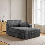 Canapé méridienne droite – Coton flanelle, multicolore, 1–2 personnes
