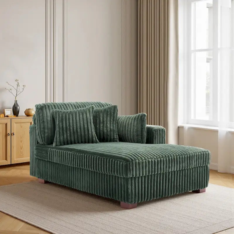 Canapé méridienne droite – Coton flanelle, multicolore, 1–2 personnes