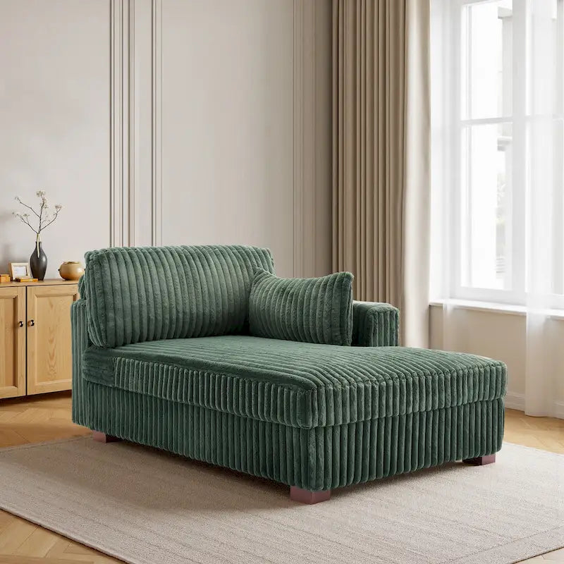 Canapé méridienne droite – Coton flanelle, multicolore, 1–2 personnes