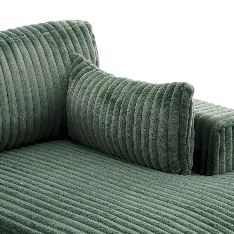 Canapé méridienne droite – Coton flanelle, multicolore, 1–2 personnes