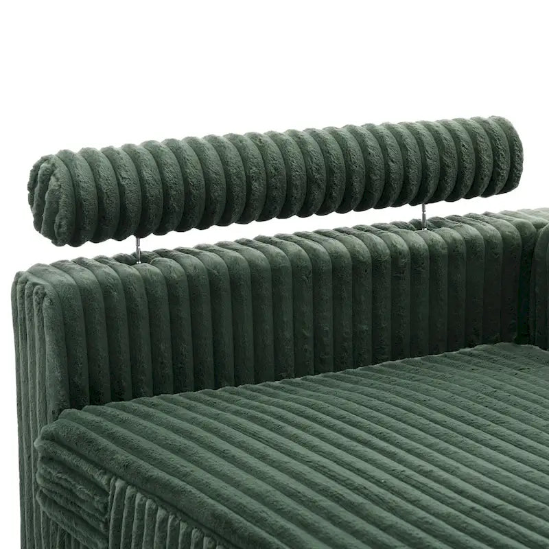 Canapé méridienne droite – Coton flanelle, multicolore, 1–2 personnes
