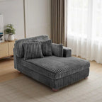 Canapé méridienne droite – Coton flanelle, multicolore, 1–2 personnes