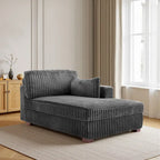 Canapé méridienne droite – Coton flanelle, multicolore, 1–2 personnes