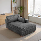 Canapé méridienne droite – Coton flanelle, multicolore, 1–2 personnes