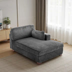 Canapé méridienne droite – Coton flanelle, multicolore, 1–2 personnes