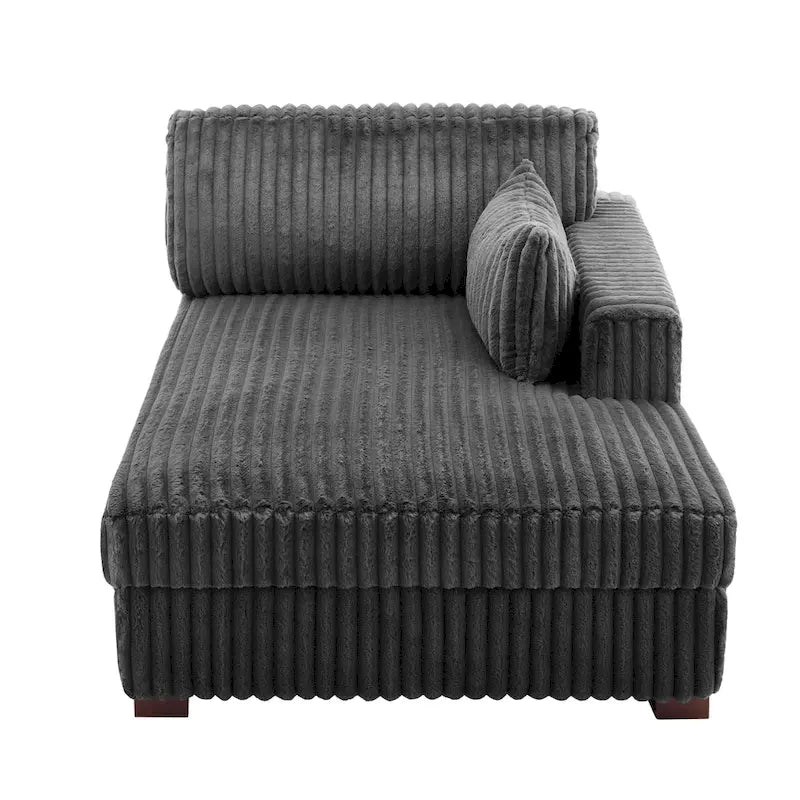 Canapé méridienne droite – Coton flanelle, multicolore, 1–2 personnes