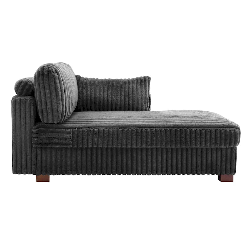 Canapé méridienne droite – Coton flanelle, multicolore, 1–2 personnes