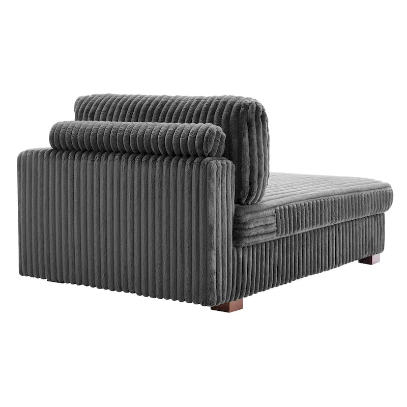Canapé méridienne droite – Coton flanelle, multicolore, 1–2 personnes