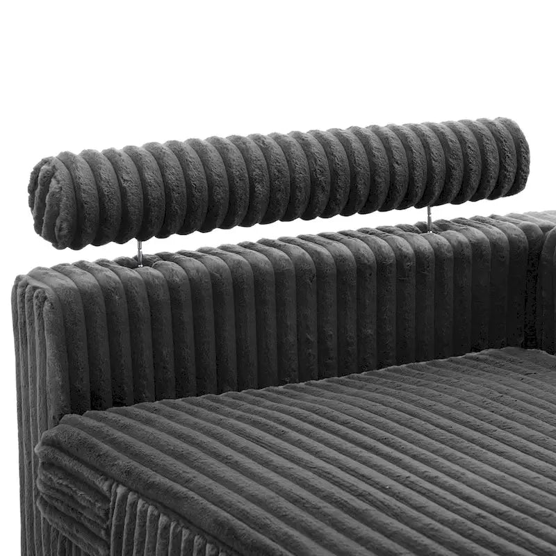 Canapé méridienne droite – Coton flanelle, multicolore, 1–2 personnes