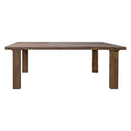 Table à manger rectangulaire marron, en manguier massif, 6 places