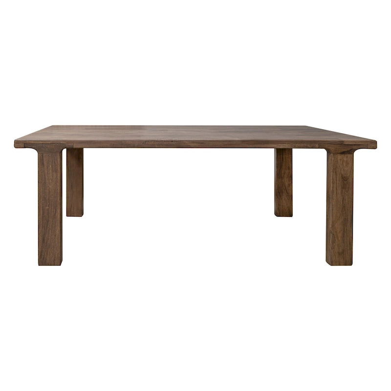 Table à manger rectangulaire marron, en manguier massif, 6 places
