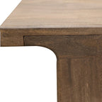 Table à manger rectangulaire marron, en manguier massif, 6 places