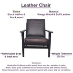 Fauteuil d'appoint en manguier à lattes marron / gris délavé / noir, une place