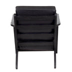 Fauteuil d'appoint en manguier à lattes marron / gris délavé / noir, une place