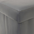 Ottoman de rangement pliant touffeté gris, 1 personne
