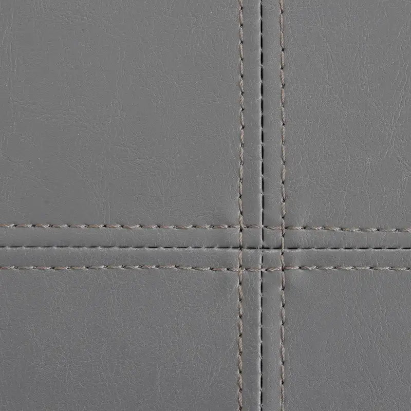 Ottoman de rangement pliant touffeté gris, 1 personne