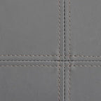 Ottoman de rangement pliant touffeté gris, 1 personne