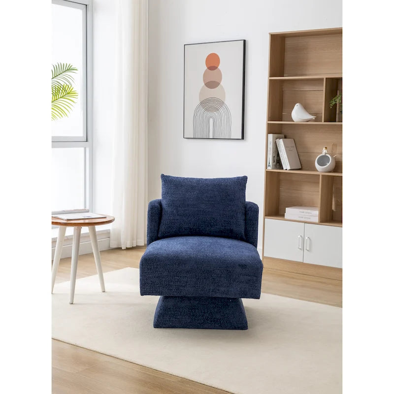 Fauteuil d'appoint pivotant à 360° – Velours, Multicolore, 1 place