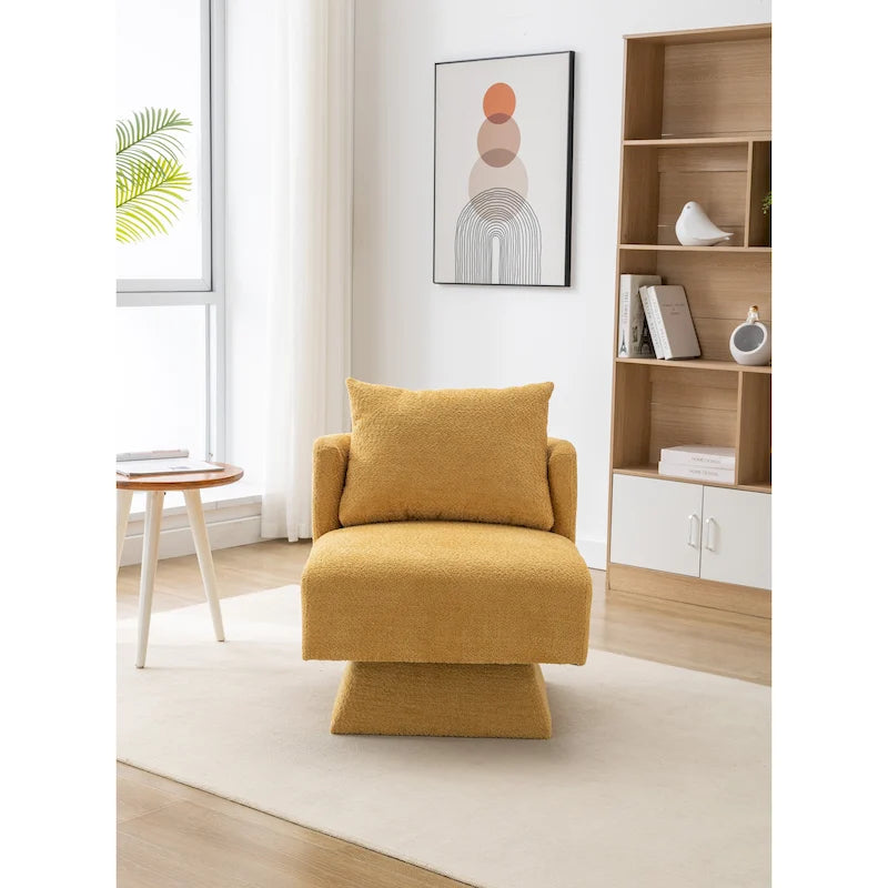 Fauteuil d'appoint pivotant à 360° – Velours, Multicolore, 1 place
