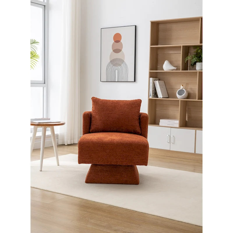 Fauteuil d'appoint pivotant à 360° – Velours, Multicolore, 1 place