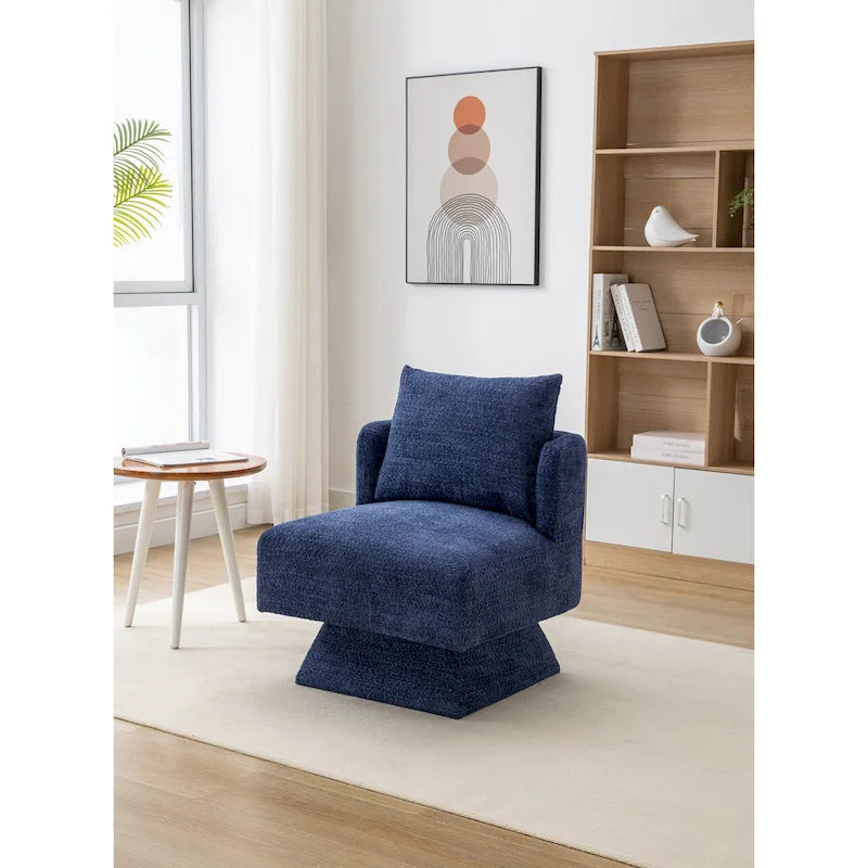 Fauteuil d'appoint pivotant à 360° – Velours, Multicolore, 1 place
