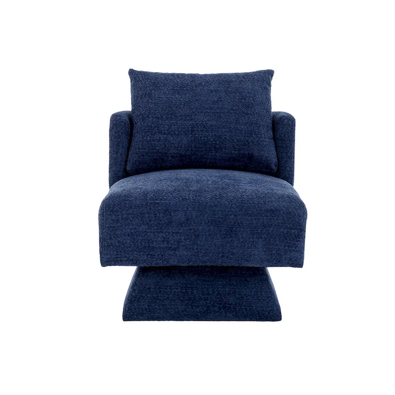 Fauteuil d'appoint pivotant à 360° – Velours, Multicolore, 1 place