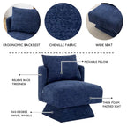 Fauteuil d'appoint pivotant à 360° – Velours, Multicolore, 1 place