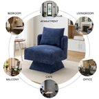 Fauteuil d'appoint pivotant à 360° – Velours, Multicolore, 1 place