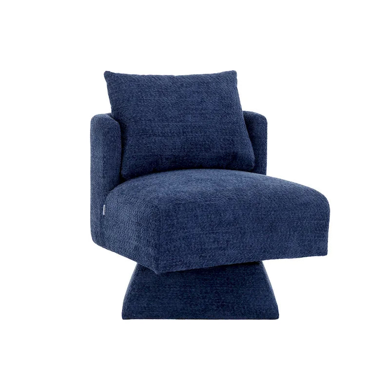 Fauteuil d'appoint pivotant à 360° – Velours, Multicolore, 1 place