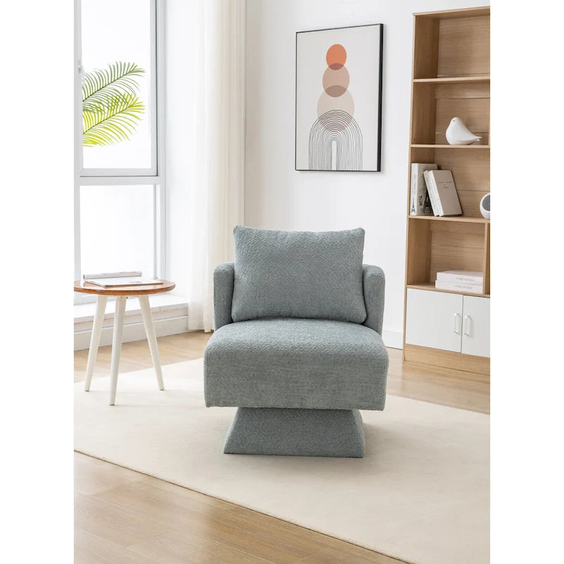 Fauteuil d'appoint pivotant à 360° – Velours, Multicolore, 1 place
