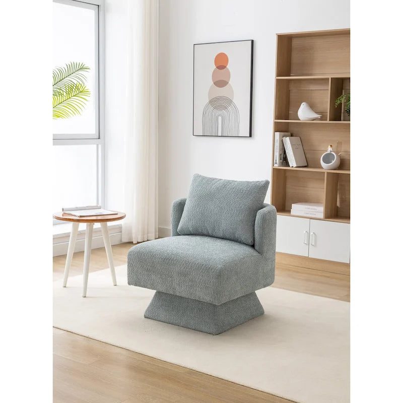 Fauteuil d'appoint pivotant à 360° – Velours, Multicolore, 1 place