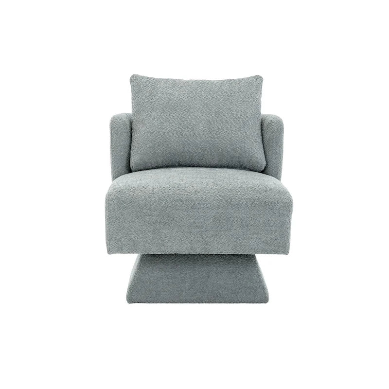 Fauteuil d'appoint pivotant à 360° – Velours, Multicolore, 1 place