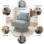 Fauteuil d'appoint pivotant à 360° – Velours, Multicolore, 1 place