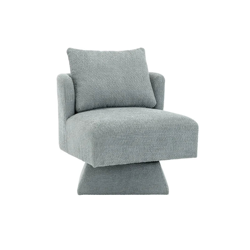 Fauteuil d'appoint pivotant à 360° – Velours, Multicolore, 1 place