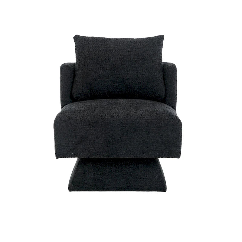 Fauteuil d'appoint pivotant à 360° – Velours, Multicolore, 1 place
