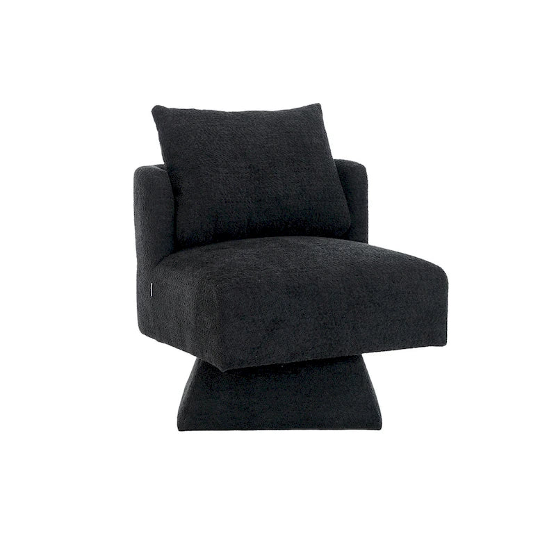 Fauteuil d'appoint pivotant à 360° – Velours, Multicolore, 1 place