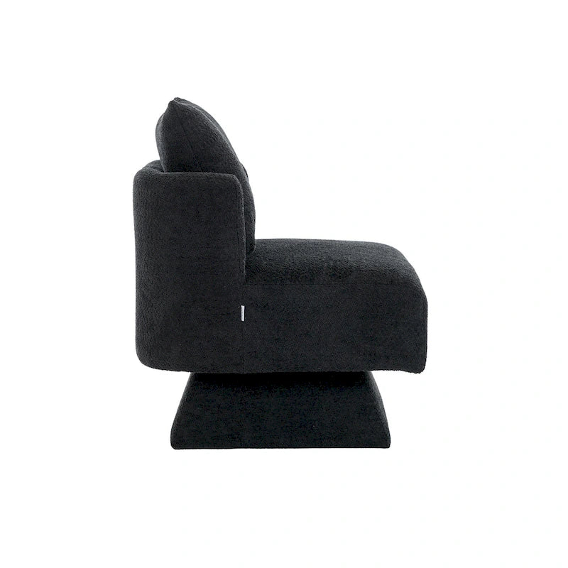 Fauteuil d'appoint pivotant à 360° – Velours, Multicolore, 1 place