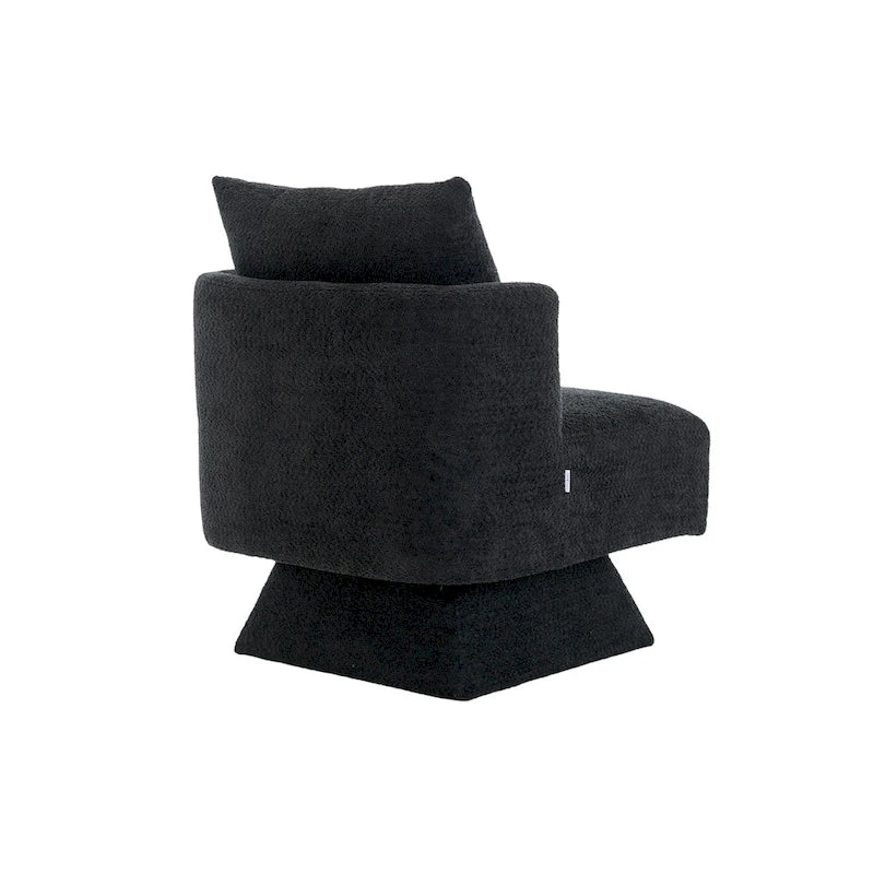 Fauteuil d'appoint pivotant à 360° – Velours, Multicolore, 1 place
