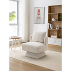 Fauteuil d'appoint pivotant à 360° – Velours, Multicolore, 1 place