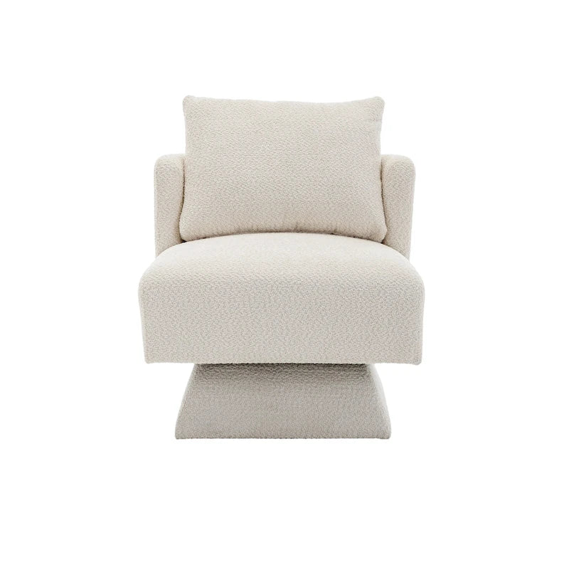 Fauteuil d'appoint pivotant à 360° – Velours, Multicolore, 1 place