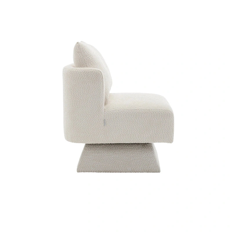 Fauteuil d'appoint pivotant à 360° – Velours, Multicolore, 1 place