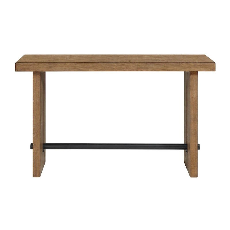 Console en chêne vieilli marron, 2 pieds