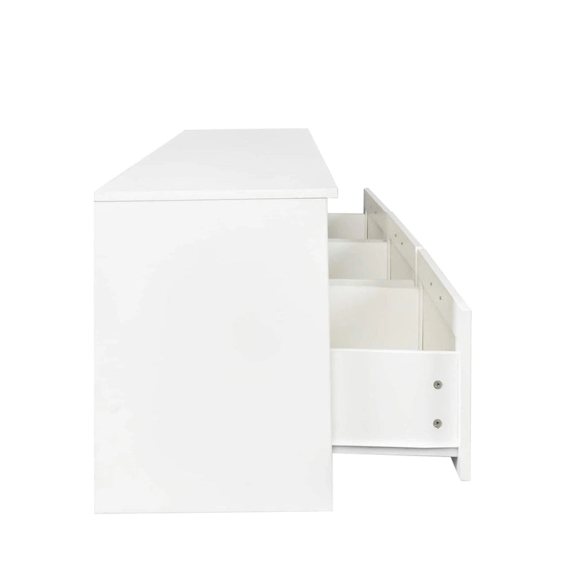 Meuble TV noir moderne avec 3 tiroirs, pour une personne