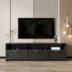 Meuble TV noir moderne avec 3 tiroirs, pour une personne