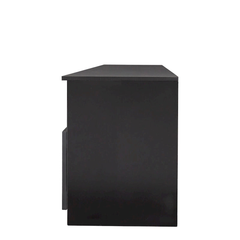 Meuble TV noir moderne avec 3 tiroirs, pour une personne