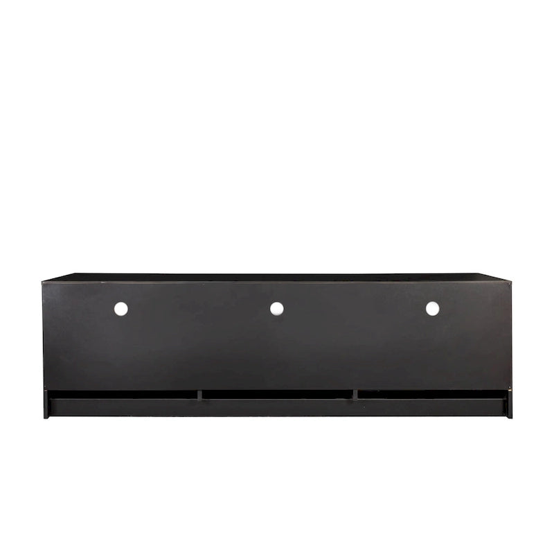 Meuble TV noir moderne avec 3 tiroirs, pour une personne