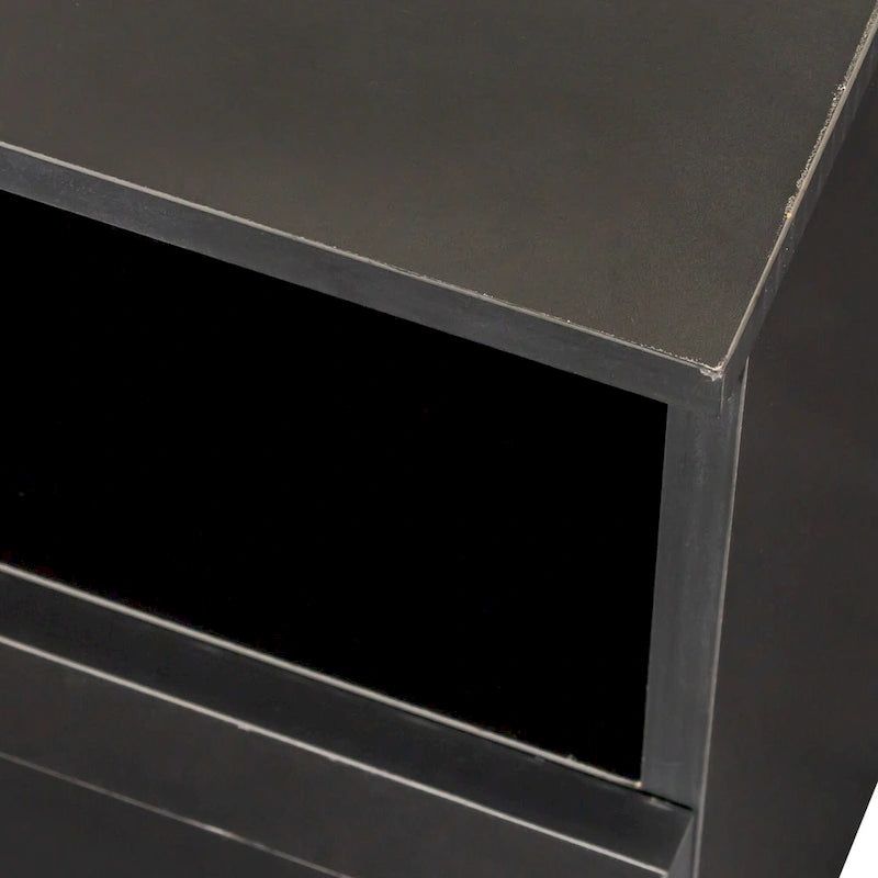 Meuble TV noir moderne avec 3 tiroirs, pour une personne